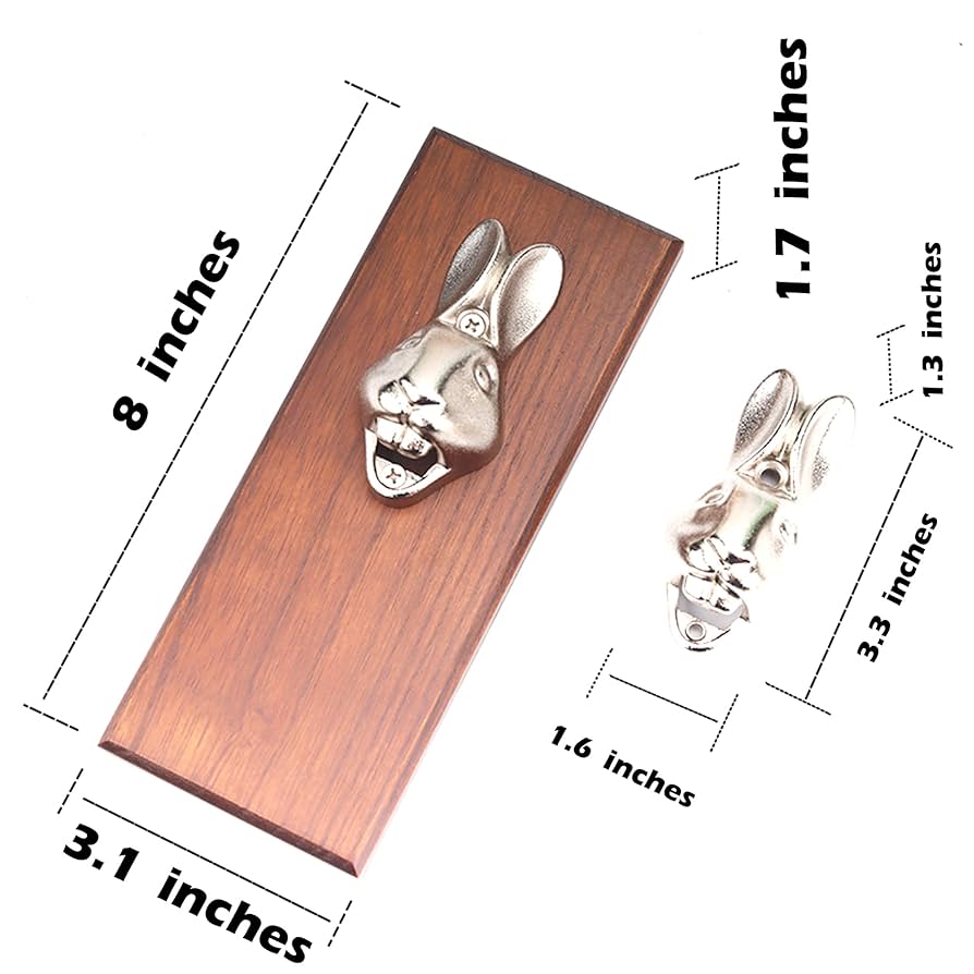 うさぎ　置物　栓抜き Amazon | Auzzia 栓抜き、ウサギのビール栓抜き壁取り付け